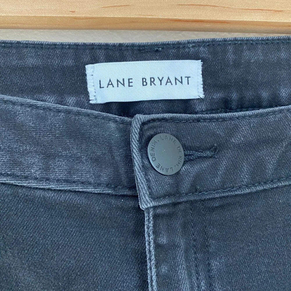 Lane Bryant Black Signature Fit Mid-Rise Skinny Jeans size 18 with Flex Magic